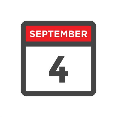Gün ve ay içeren 4 Eylül takvim simgesi