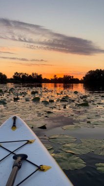 Nehirde güzel bir gün batımı