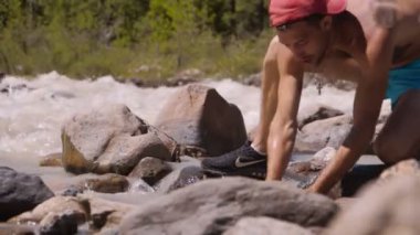 Bir dağ manzarası, altay, Rusya gördüğü adam portresi