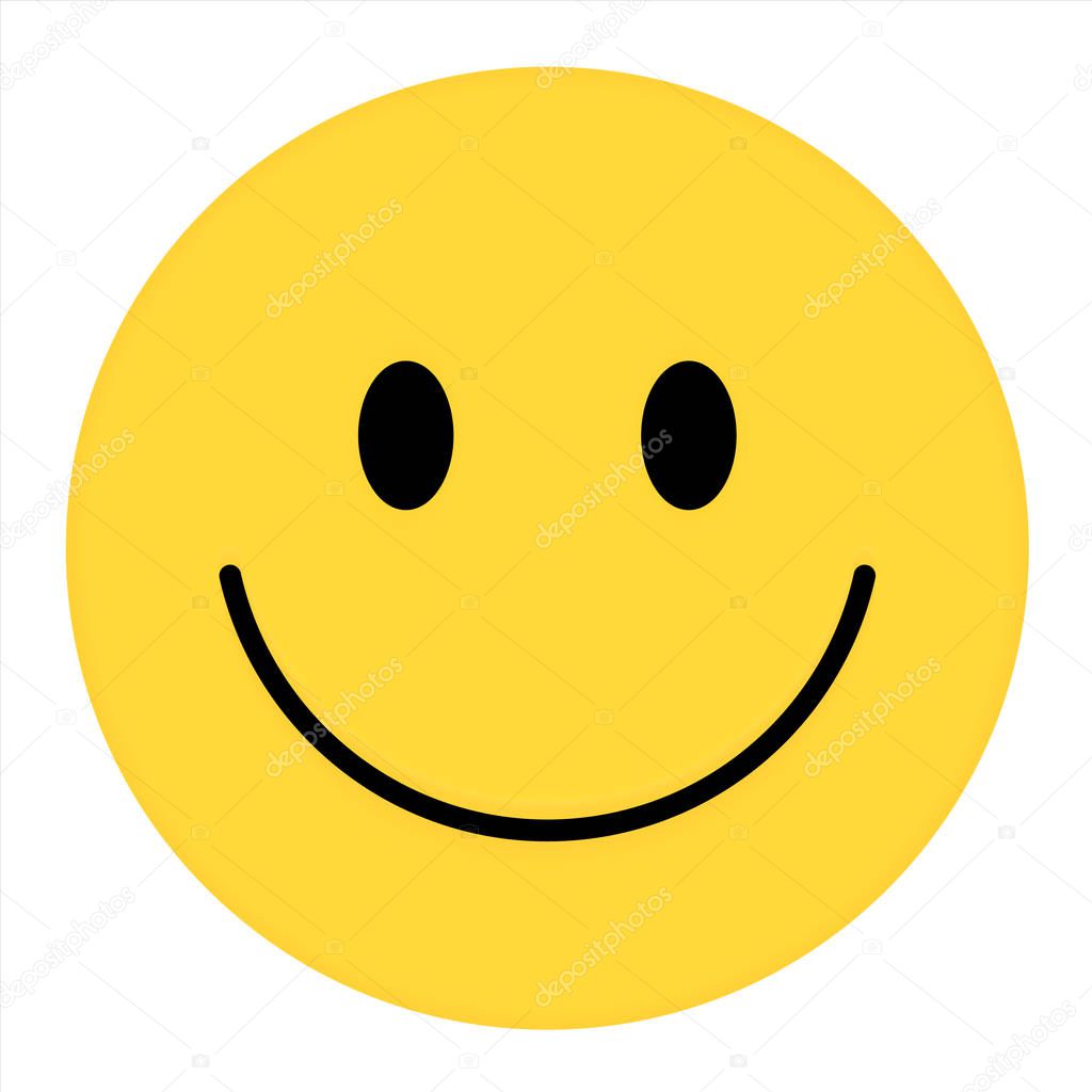 Smiley Face. Happy smiley emoji vector yellow. Vector happy circle face.