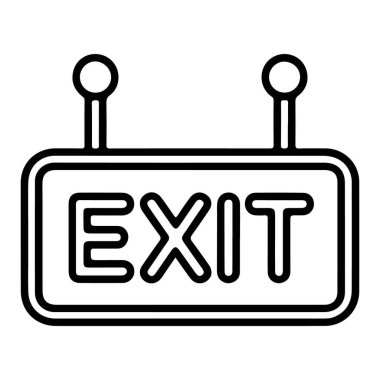 Yukarı doğru uzanan iki kutuplu dikdörtgen çıkış işaretinin siyah ve beyaz çizgisi..