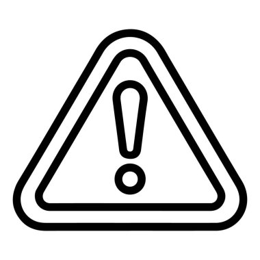 İçinde ünlem işareti olan üçgen bir uyarı işaretinin basit ve cesur bir taslağı. Bu sembol evrensel bir uyarı ya da uyarı anlamına gelir..