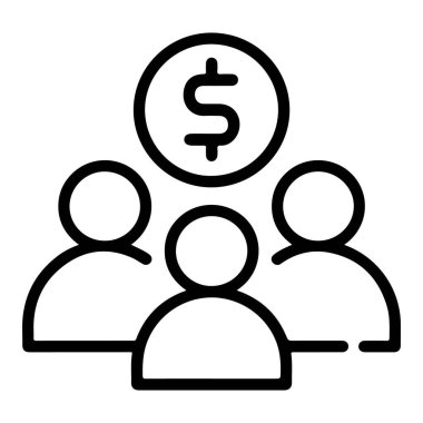 Bir grup insanı temsil eden bir simge paradan katkı sağlayan veya yararlanan.