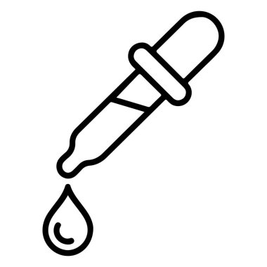 Ucundan sıvı damlası düşen bir damlanın minimalist siyah beyaz simgesi.