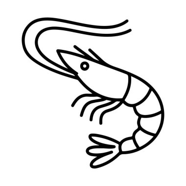 Sola bakan tek bir karidesin minimalist siyah beyaz tasviri..