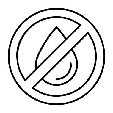 Çemberin içinde çapraz çizgili bir su damlasının siyah beyaz çizgisi..