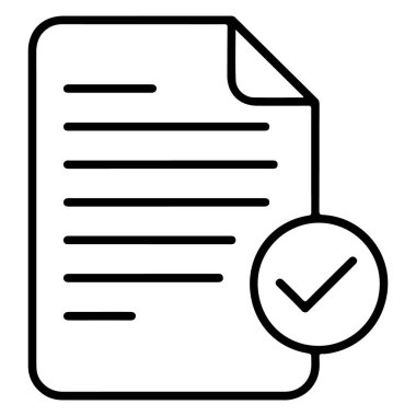 Metin satırları ve dairesel işaretli sembolü olan bir belgenin ana simgesi.