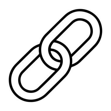 İki element arasındaki bağlantıyı ya da bağlantıyı temsil eden bir minimalist siyah beyaz simge.