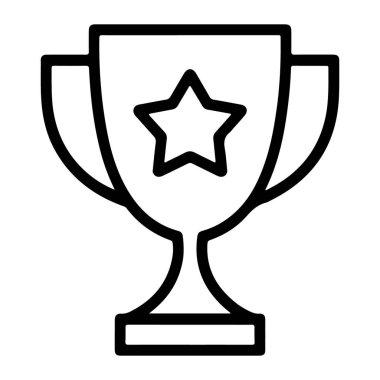 Ortasında bir yıldız olan bir kupanın siyah ve beyaz çizgisi başarıyı temsil ediyor..