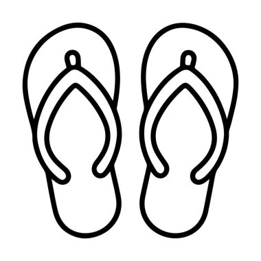 Tepetaklak bir perspektiften sunulan iki siyah parmak arası terliğin minimalist çizgisi..