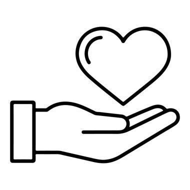 Sevgiyi, şefkati ve desteği sembolize eden basit bir el simgesi..