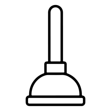 Sıradan bir ev aletini temsil eden minimalist siyah beyaz çizgili bir pompa..