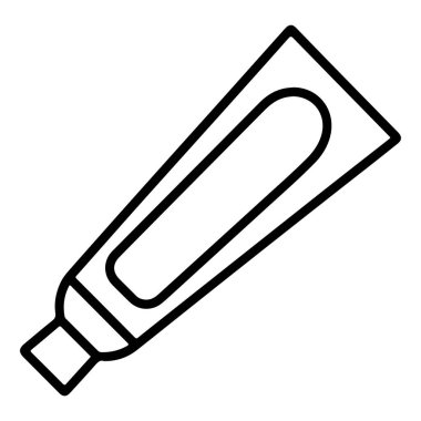 Sıkışmış bir diş macunu tüpünün kapağıyla çizilmiş minimalist siyah beyaz bir çizgi..