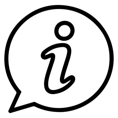 Konuşma baloncuğu içinde bir bilgi sembolü içeren minimalist bir özet grafiği.