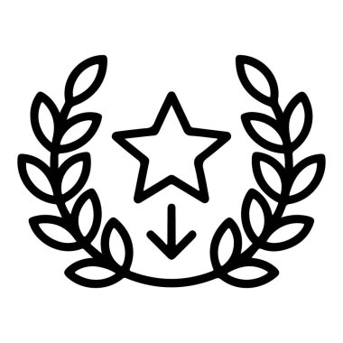 Aşağıya doğru ok atılmış defne çelengi içindeki bir yıldızın ana simgesi.