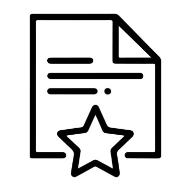 Çizgileri ve alttaki yıldızı gösteren basit bir çizgi resim simgesi.