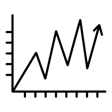 Basit bir siyah beyaz çizgi grafiği dalgalanmalarla birlikte genel olarak yukarı doğru eğilimi gösterir.