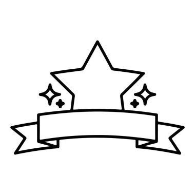 Küçük parlak yıldızlı basit bir yıldız çizimi..