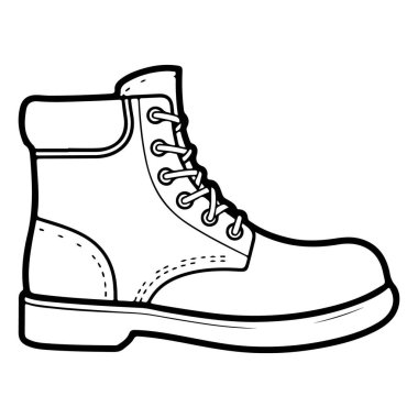 Sağlam, ayak bileği yüksekliğinde, bağcıklı ve kalın tabanlı bir çizim..