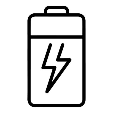 Siyah-beyaz çizgili minimalist bir sanat simgesi. Yıldırım sembollü bir aküyü temsil ediyor..