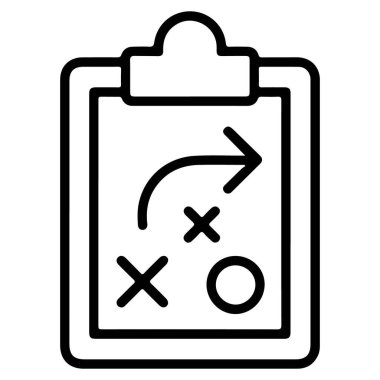 Xs O 'lar ve bir ok ile stratejik bir oyun planını gösteren basit bir pano çizimi.