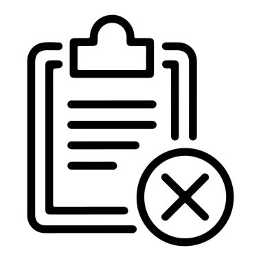 Metin satırları ve daire içinde kırmızı haç olan basit bir pano simgesi.