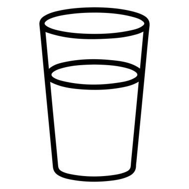 Bir minimalist çizgi, açık bir bardağı tasvir eder..