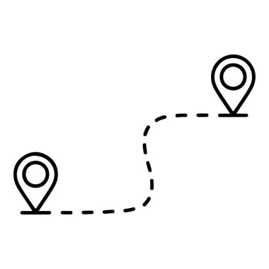 Kesik bir çizgiyle birbirine bağlanmış iki harita iğnesinden oluşan minimalist bir tişört tasarımı bir yolculuk, rota ya da varış yerini simgeliyor. Gezginler, maceracılar ya da keşfetmeyi seven herkes için mükemmel..