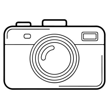 Modern bir dijital kameranın siyah-beyaz tasviri..