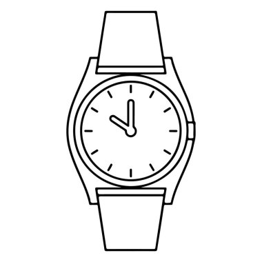 Kol saatinin minimalist çizgisi, saat 10 'u gösteriyor..