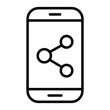 Ekranında paylaşım simgesi olan bir akıllı telefonun minimalist özeti.