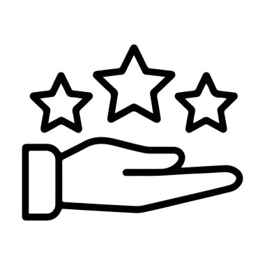 Mükemmelliği, tanınmayı ya da yüksek reytingleri simgeleyen üç yıldızı tutan bir el çizimi..