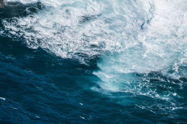 Deniz arka plan, dalgalar ve köpük