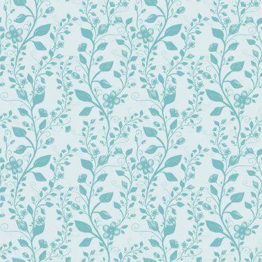 Klasik çiçeksiz desen, el çizimi illüstrasyon..