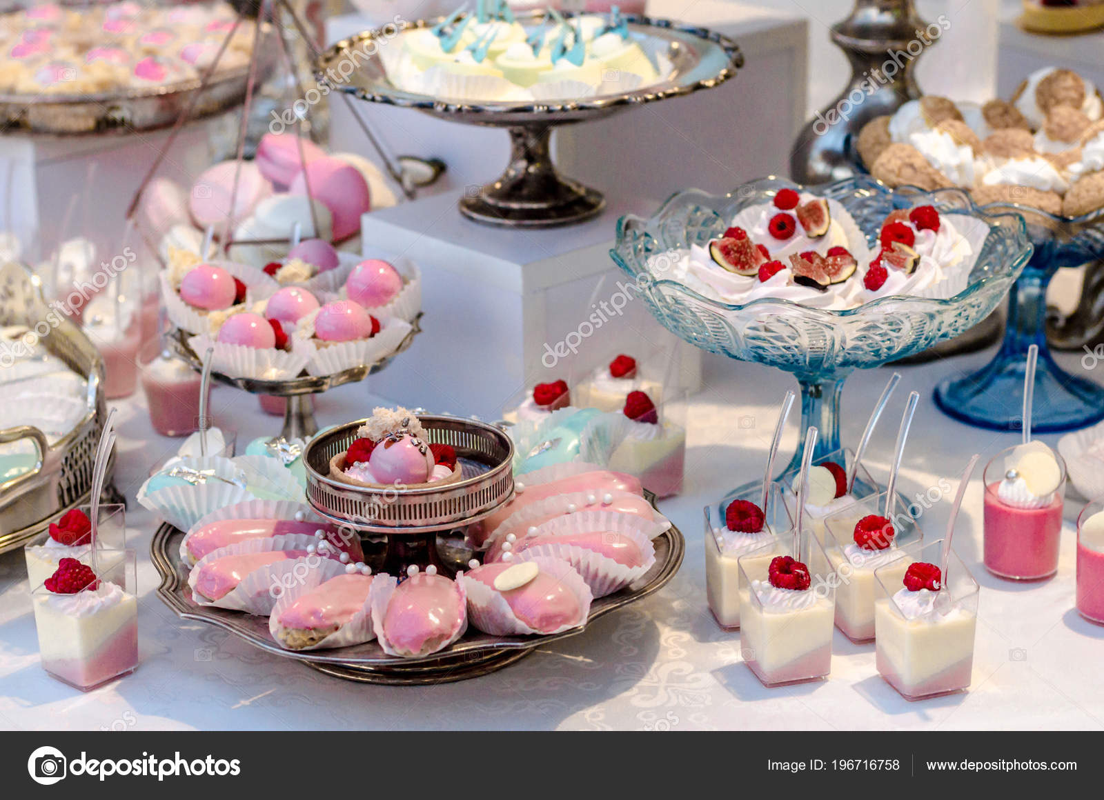 Delicious Wedding Reception Candy Bar Dessert Table Full Panacota