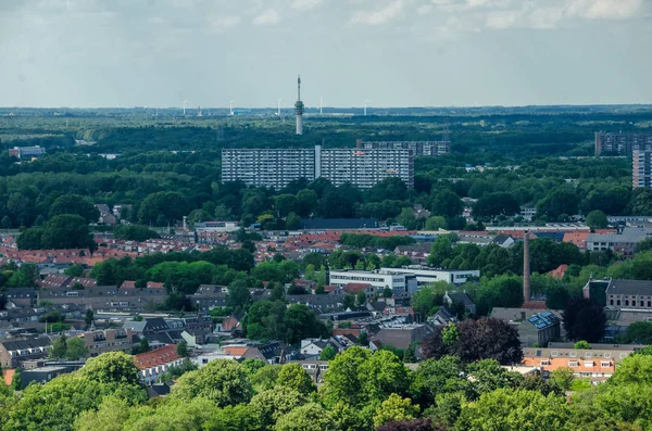 Tilburg Países Bajos Vista Ciudad Panorama Holanda Centr Vida Bildigs — Foto de Stock