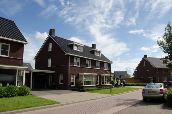 Lage Mierde Nederländerna Juni 2019 Hus Tegelbyggnader Och Monument Lage — Stockfoto