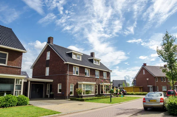 Lage Mierde Nederländerna Juni 2019 Hus Tegelbyggnader Och Monument Lage — Stockfoto