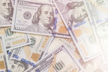 Yeni yüz dolarlık parçalanmış yüz ışık tonlama çok sayıda