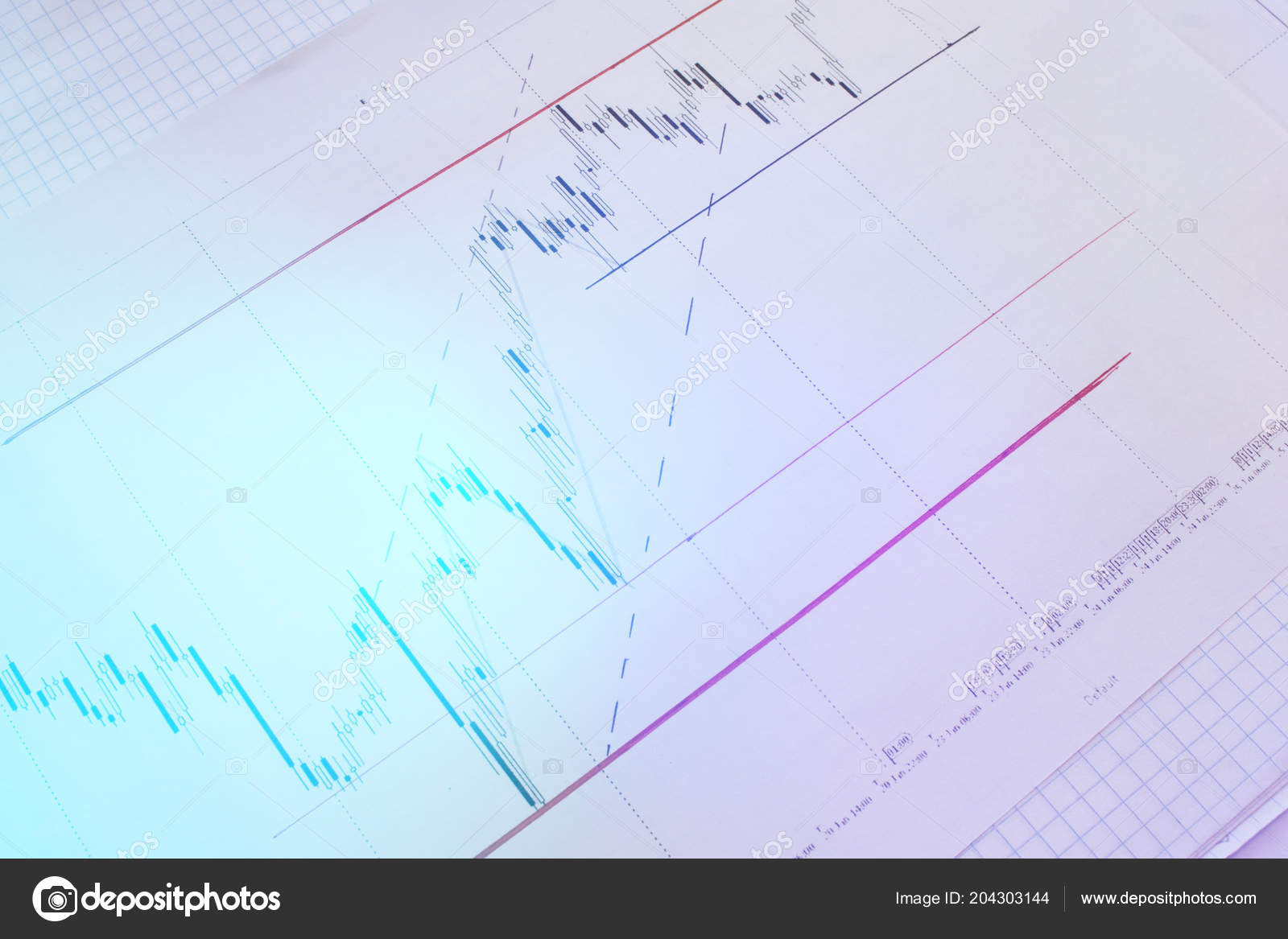 Stock Market Chart On Forex Charts And Money Live Online Screen - 