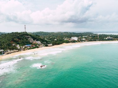 Güzel manzarası broidered Sri Lanka. Havadan görünümü uzun atış