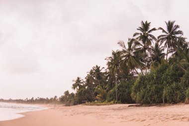 beyaz kum plaj ve mavi gökyüzü. Coron, busuanga Adası palawan eyaletinin, Filipinler.