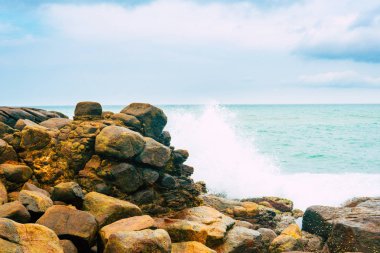 Kesintisiz rock doku ve yüzey arka plan desen yakın çekim