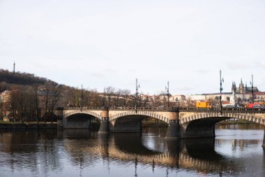 Vltava Nehri mimarisi Antik Avrupa şehir Prag