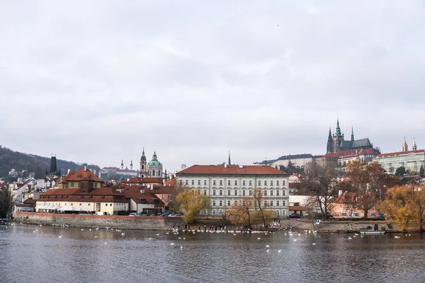 Замок Огюст и вид Святого Вита Католического, Чехия . — стоковое фото