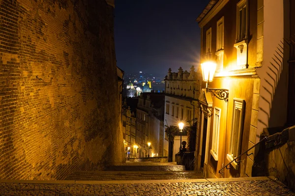 Antik Avrupa city Prag Avrupa Şehir'in mimaride gece