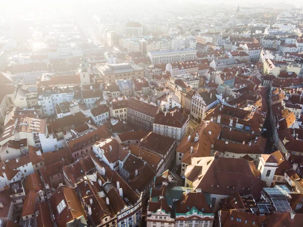 Prager Architektur der antiken europäischen Stadt aus der Luft — Stockfoto