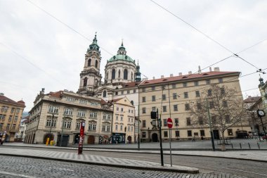 Prag manzarası. Prag 'ın Eski Şehir' deki detayları. Çek Cumhuriyeti .