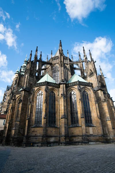 Castelo São Vito Catedral Vista Praga Detalhe Praga Cidade Velha — Fotografia de Stock