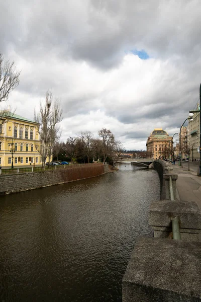 Puente Carlos Sobre Río Moldava Vista Praga Detalle Praga Ciudad —  Fotos de Stock